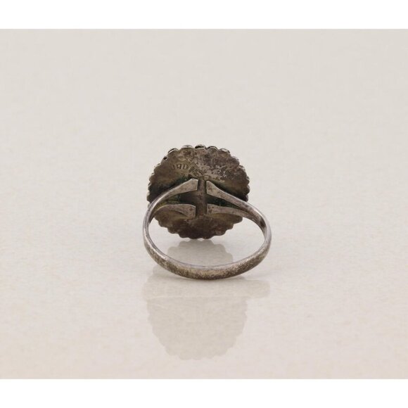 Sterling Silver Mexican Pink Foil Opal Ring Size 6 1/2 - Picture 7 of 8